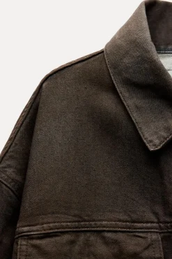 Hot CHAQUETA OVERSIZE ENCERADA ZW COLLECTION Mujer Chaquetas / Cazadoras