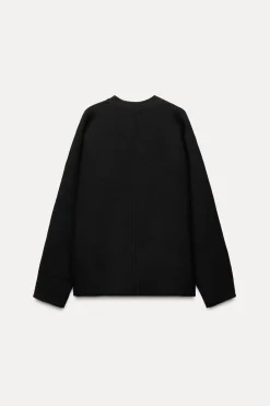 Clearance CHAQUETA OVERSIZE PUNTO BOTÓN METÁLICO Mujer Cárdigan / Jerséis|Punto