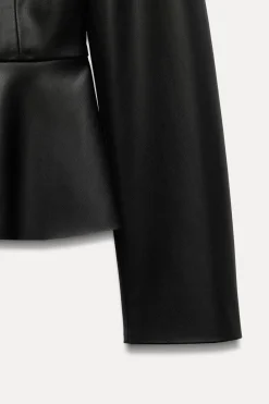 Sale CHAQUETA PEPLUM EFECTO PIEL Mujer Chaquetas / Cazadoras