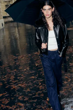 Fashion CHAQUETA PIEL 100% ZW COLLECTION Mujer Chaquetas / Cazadoras