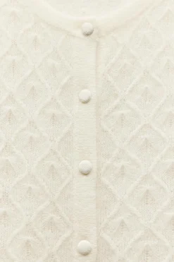 Best CHAQUETA POINTELLE CON LANA Y ALPACA Mujer Cárdigan / Jerséis|Punto