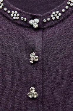 Best CHAQUETA PUNTO ABALORIOS JOYA Mujer Cárdigan / Jerséis|Punto