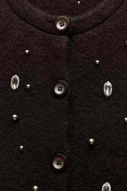 Clearance CHAQUETA PUNTO ABALORIOS JOYA Mujer Cárdigan / Jerséis|Punto