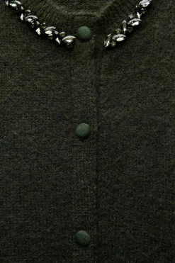 Best CHAQUETA PUNTO ABALORIOS JOYA Mujer Cárdigan / Jerséis|Punto