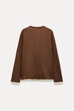 Outlet CHAQUETA PUNTO ACABADOS COMBINADOS Mujer Cárdigan / Jerséis|Punto