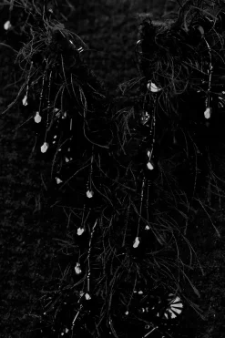 Sale CHAQUETA PUNTO ACABADOS DESFLECADOS ABALORIOS Mujer Cárdigan / Jerséis|Punto