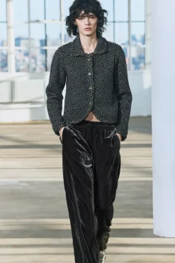 New CHAQUETA PUNTO ACABADOS TRENZADOS Mujer Blazers / Chalecos|Cárdigan / Jerséis