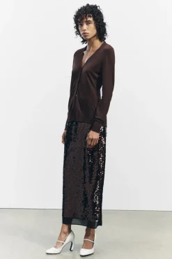 Fashion CHAQUETA PUNTO BOTONES Mujer Cárdigan / Jerséis|Punto