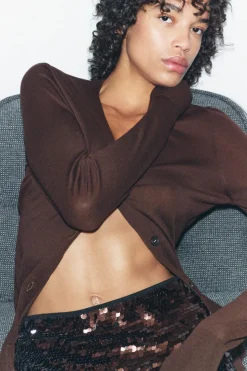 Fashion CHAQUETA PUNTO BOTONES Mujer Cárdigan / Jerséis|Punto