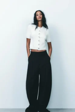 Fashion CHAQUETA PUNTO BOTONES LAZOS Mujer Cárdigan / Jerséis|Punto