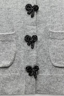 Clearance CHAQUETA PUNTO BOTONES LAZOS Mujer Cárdigan / Jerséis|Punto