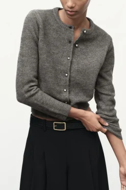 Best CHAQUETA PUNTO BOTONES METÁLICOS Mujer Cárdigan / Jerséis|Punto