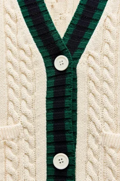 Outlet CHAQUETA PUNTO CABLES Mujer Cárdigan / Jerséis|Punto