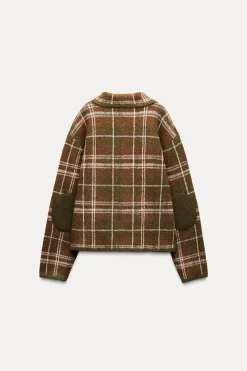 Hot CHAQUETA PUNTO CUADROS Mujer Cárdigan / Jerséis|Punto