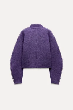 Hot CHAQUETA PUNTO CUELLO SUBIDO Mujer Cárdigan / Jerséis|Punto