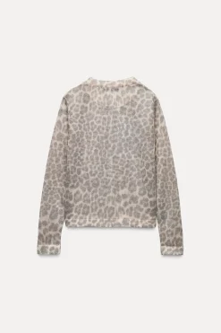 New CHAQUETA PUNTO ESTAMPADO ANIMAL Mujer Cárdigan / Jerséis|Punto