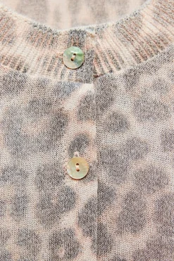 New CHAQUETA PUNTO ESTAMPADO ANIMAL Mujer Cárdigan / Jerséis|Punto