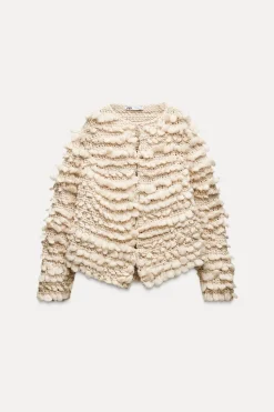 Fashion CHAQUETA PUNTO ESTRUCTURA Mujer Cárdigan / Jerséis|Punto