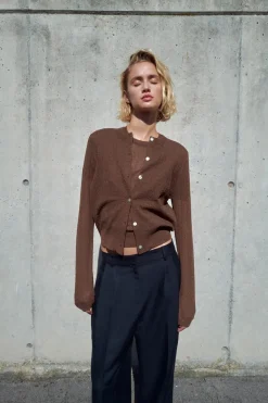 Best CHAQUETA PUNTO FINO Mujer Cárdigan / Jerséis|Punto