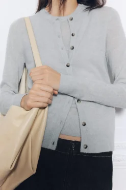 Sale CHAQUETA PUNTO FINO CON LANA Y ALPACA Mujer Cárdigan / Jerséis|Punto