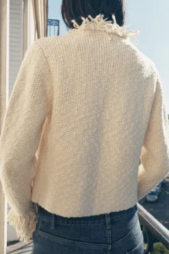 Best CHAQUETA PUNTO FLECOS Mujer Cárdigan / Jerséis|Punto