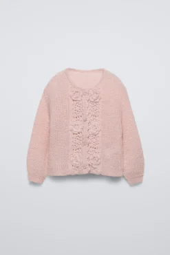 Niños ZARA 1½ - 6 Años·Punto|6 - 18 Meses·Punto<CHAQUETA PUNTO FLORES