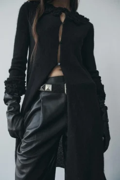 Online CHAQUETA PUNTO FLORES CROCHET Mujer Cárdigan / Jerséis|Punto