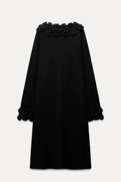 Online CHAQUETA PUNTO FLORES CROCHET Mujer Cárdigan / Jerséis|Punto