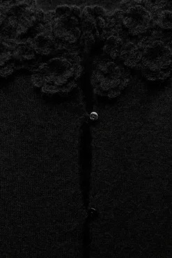 Online CHAQUETA PUNTO FLORES CROCHET Mujer Cárdigan / Jerséis|Punto