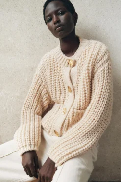 Discount CHAQUETA PUNTO GRUESO Mujer Cárdigan / Jerséis|Punto