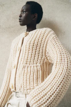 Discount CHAQUETA PUNTO GRUESO Mujer Cárdigan / Jerséis|Punto