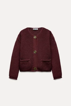 Fashion CHAQUETA PUNTO GRUESO Mujer Cárdigan / Jerséis|Punto