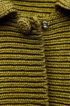 Discount CHAQUETA PUNTO GRUESO CUELLO BOBO Mujer Cárdigan / Jerséis|Punto