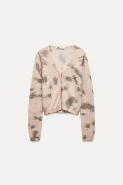 Discount CHAQUETA PUNTO JACQUARD Mujer Cárdigan / Jerséis|Punto