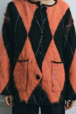 Outlet CHAQUETA PUNTO JACQUARD Mujer Cárdigan / Jerséis|Punto