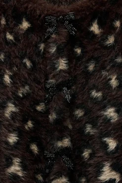 Hot CHAQUETA PUNTO JACQUARD EFECTO PELO Mujer Cárdigan / Jerséis|Punto