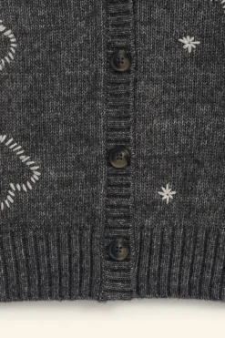 Niños ZARA 6 - 14 Años·Punto<CHAQUETA PUNTO LANA FLORES BORDADAS LIMITED EDITION