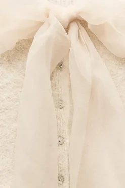 Discount CHAQUETA PUNTO LAZO ORGANZA Mujer Cárdigan / Jerséis|Punto