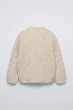 Niños ZARA 6 - 14 Años·Punto<CHAQUETA PUNTO LAZOS