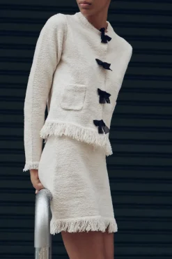 New CHAQUETA PUNTO LAZOS Mujer Cárdigan / Jerséis|Punto