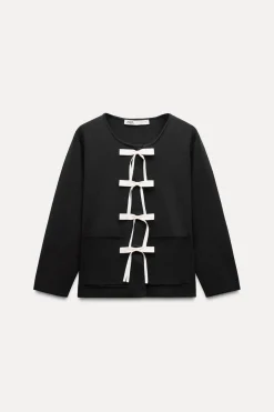 Clearance CHAQUETA PUNTO LAZOS Mujer Cárdigan / Jerséis|Punto