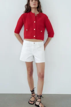 Sale CHAQUETA PUNTO LISO Mujer Cárdigan / Jerséis|Punto