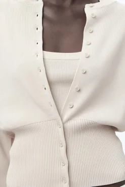 Outlet CHAQUETA PUNTO LISO Mujer Cárdigan / Jerséis|Punto