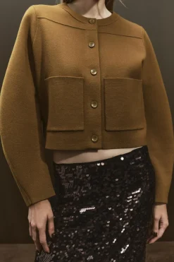 Fashion CHAQUETA PUNTO LISO Mujer Cárdigan / Jerséis|Punto