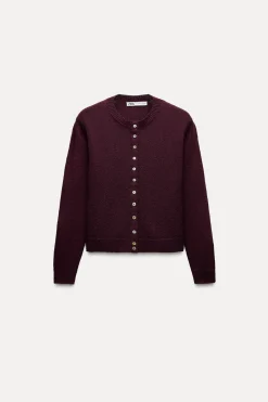 Sale CHAQUETA PUNTO LISO Mujer Cárdigan / Jerséis|Punto