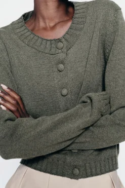 Discount CHAQUETA PUNTO LISO Mujer Cárdigan / Jerséis|Punto