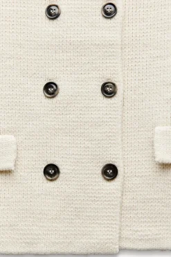 Fashion CHAQUETA PUNTO LISO BOTONES Mujer Cárdigan / Jerséis|Punto