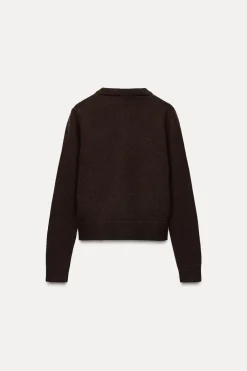 Sale CHAQUETA PUNTO LISO CON CASHMERE Mujer Cárdigan / Jerséis|Punto