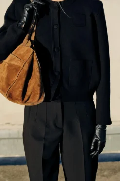 Fashion CHAQUETA PUNTO LISO HOMBRERAS Mujer Cárdigan / Jerséis|Punto