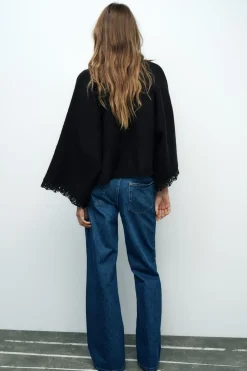 Online CHAQUETA PUNTO MANGA ANCHA Mujer Cárdigan / Jerséis|Punto